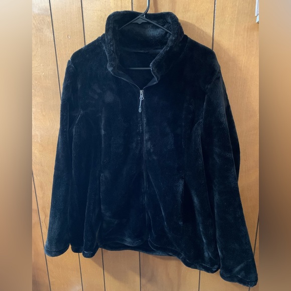 32 Degrees Faux Fur Zip Up Fleece Jacket Coat Super Soft Long Sleeve XL EUC - Picture 1 of 7